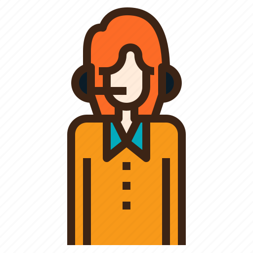 Occupation, operator, profession, support, women icon - Download on Iconfinder