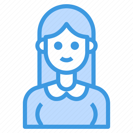 Avatar, female, hair, long, maid, woman, women icon - Download on Iconfinder