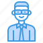 avatar, glasses, man, manager, men, profile 