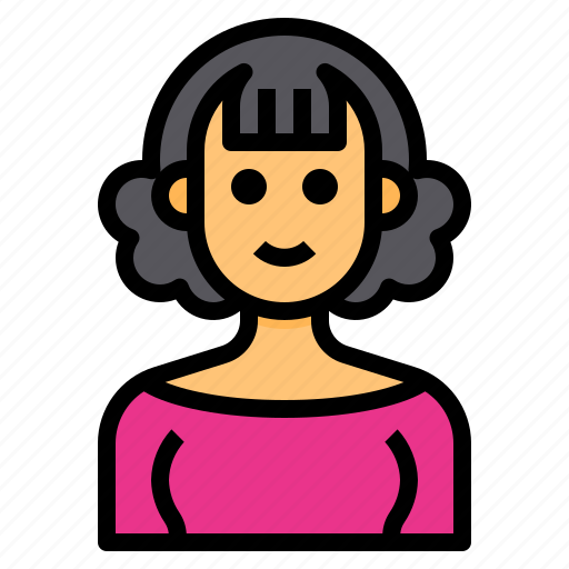 Avatar, bangs, cute, female, woman, women icon - Download on Iconfinder