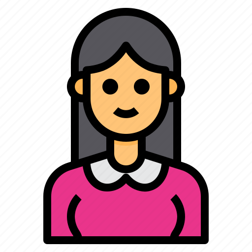 Avatar, female, hair, long, maid, woman, women icon - Download on Iconfinder