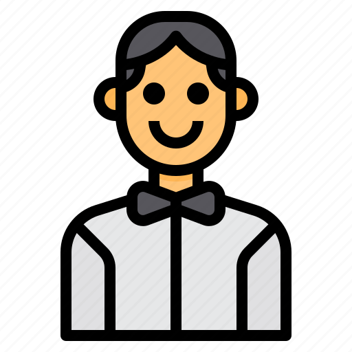 Avatar, bow, man, men, profile, tie, waitress icon - Download on Iconfinder