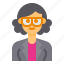 avatar, business, female, glasses, woman, women 