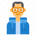 avatar, glasses, hoodie, man, men, profile