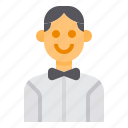 avatar, bow, man, men, profile, tie, waitress