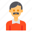 avatar, man, men, mustaches, old, profile 