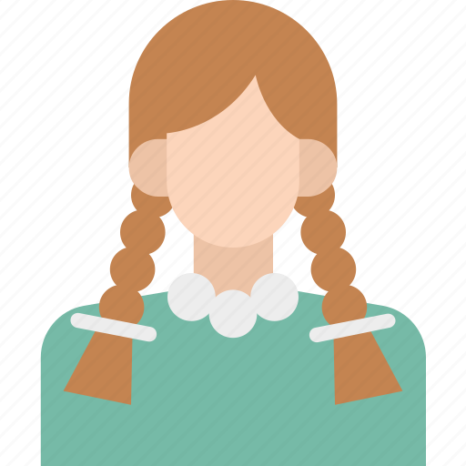 Younger girl, girl, little girl, child, school girl, female kid, lass icon - Download on Iconfinder