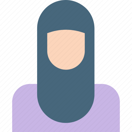 Muslim woman, muslim girl, arab women, islamic women, arabic, hijab, islamic icon - Download on Iconfinder