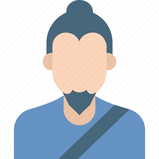 Japanese man, chinese face, people, oriental, japanese, samurai, japanese samurai icon - Download on Iconfinder