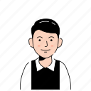 avatar, waiter, man, male