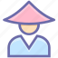 asian, avatar, conical, costume, hat, man, traditional 
