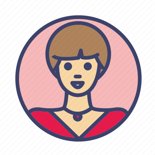 Girl, lady, necklace, secretary icon - Download on Iconfinder