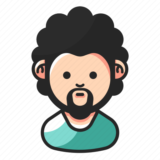Avatar, curly, man, mustache icon - Download on Iconfinder