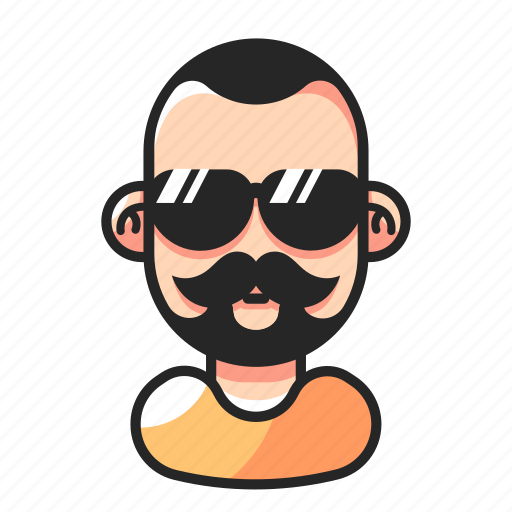 Avatar, beard, cool, mustache icon - Download on Iconfinder