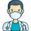 profile, corona virus, doctor, man, healthcare, hospital 