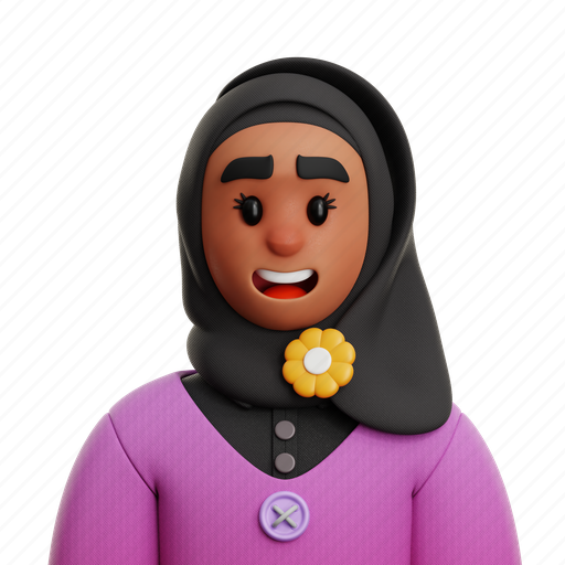 Businesswoman, wearing, hijabscarf, islamic worker, worker, startup, business 3D illustration - Download on Iconfinder