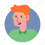 redhead, man, glasses, avatar, male, profile, people, person, character 