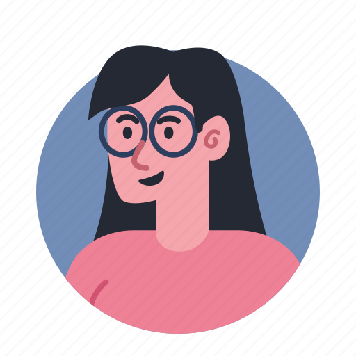 Woman, glasses, avatar, female, profile, people, person icon - Download on Iconfinder