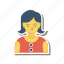 avatar, lady, person, profile, user, woman, worker 