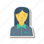 avatar, girl, manager, person, profile, user, worker 