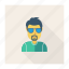avatar, employee, gental, man, person, profile, user 