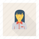 avatar, female, manager, person, profile, user, worker 