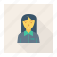 avatar, girl, manager, person, profile, user, worker 