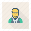 avatar, glasses, man, old, person, profile, user