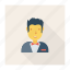 avatar, person, profile, user, waiter, worker, young 