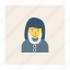 avatar, female, house, lady, person, profile, user 