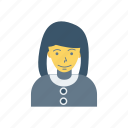 avatar, female, house, lady, person, profile, user