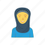 avatar, female, girl, muslim, person, profile, user 