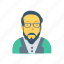 avatar, glasses, man, old, person, profile, user 