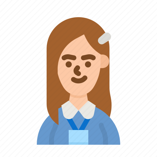 Teen, woman, student, staff, avatar icon - Download on Iconfinder