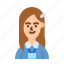 teen, woman, student, staff, avatar 