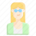 avatar, glasses, people, profile, user, woman, young