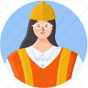 female, engineer, worker, avatar, character, user, profession