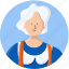 grandma, grandmother, profile, avatar, character, user, female 