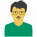 avatar, businessman, man, moustache, person, shades