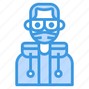 avatar, glasses, hoodie, man, mask, profile