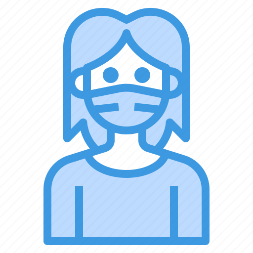 Avatar, hair, long, man, mask, part, profile icon - Download on Iconfinder