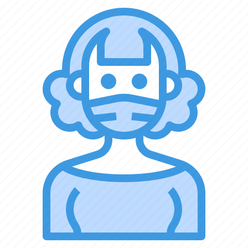 Avatar, bangs, cute, mask, woman, women icon - Download on Iconfinder