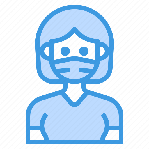 Avatar, hair, mask, short, woman, women icon - Download on Iconfinder