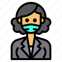avatar, business, mask, woman, women, worker