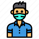 avatar, boy, man, mask, profile, shirt