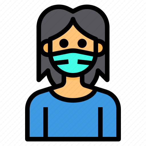 Avatar, hair, long, man, mask, part, profile icon - Download on Iconfinder