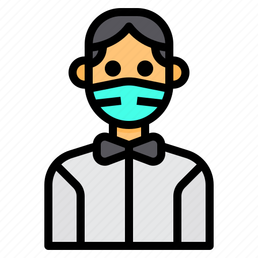 Avatar, bow, man, mask, profile, tie, waitress icon - Download on Iconfinder
