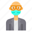 avatar, bald, glasses, man, mask, mustaches, profile 