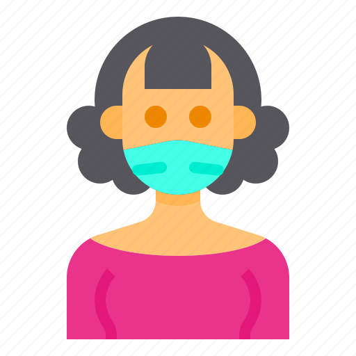 Avatar, bangs, cute, mask, woman, women icon - Download on Iconfinder
