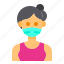 avatar, exercise, mask, vest, woman, women 